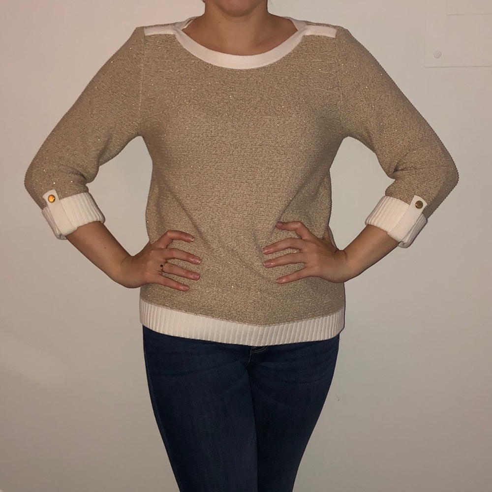 Gold Metallic Sweater - Picture 4 of 4